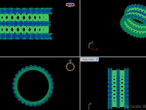Band ring for daimonds 3D Model