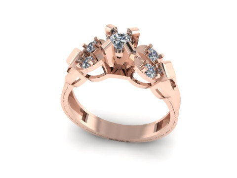 Solitair ring Modèle 3D