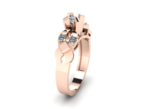 Solitair ring Modèle 3D