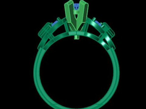 Solitair ring Modèle 3D