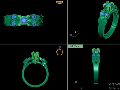 Solitair ring Modèle 3D