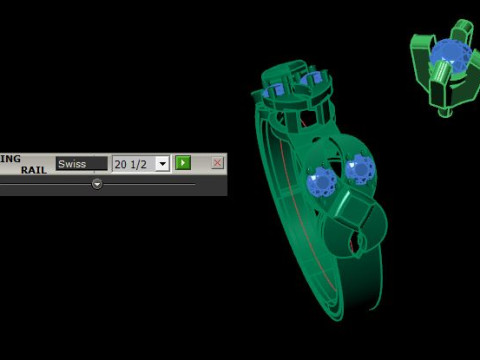 Solitair ring Modèle 3D