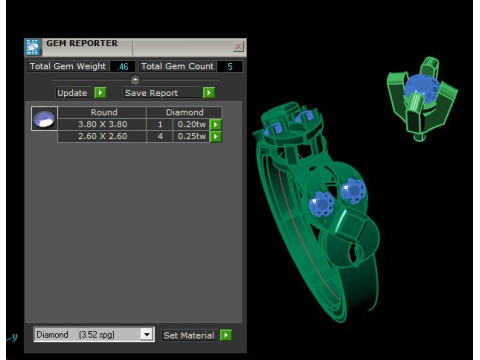Solitair ring Modèle 3D