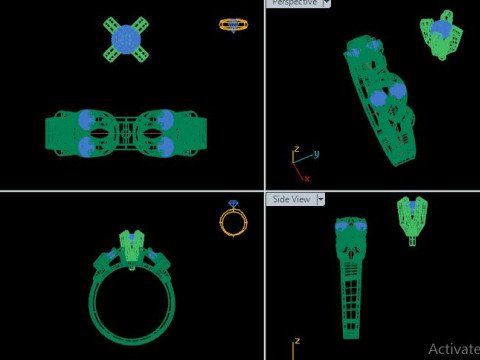 Solitair ring Modèle 3D