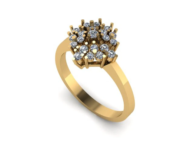 Fancy ring use for daimonds 3D Model .c4d .max .obj .3ds .fbx .stl .blend 