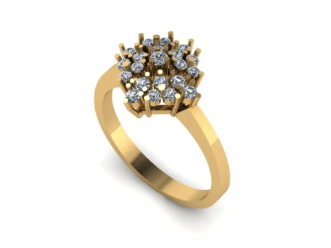 Cincin mewah digunakan untuk berlian Model 3D