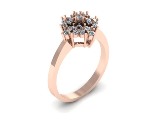 Fancy ring use for daimonds 3D Model