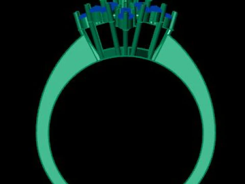 Fancy ring use for daimonds 3D Model
