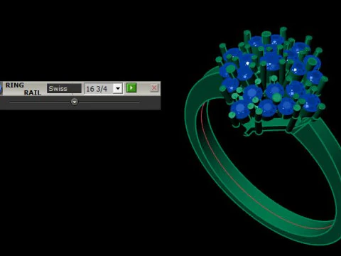 Fancy ring use for daimonds 3D Model