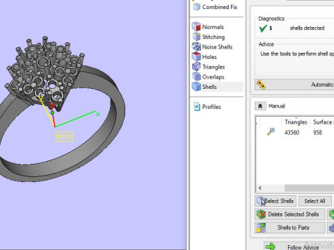 Fancy ring use for daimonds 3D मॉडल