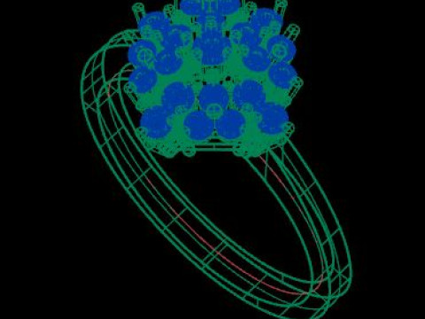Fancy ring use for daimonds 3D मॉडल