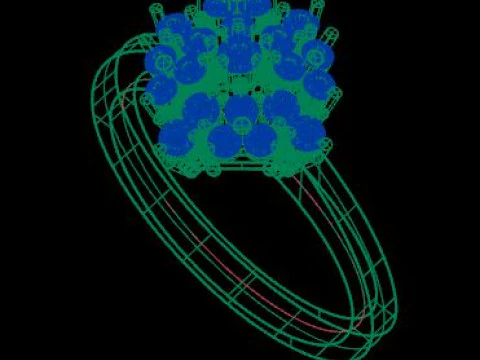 Fancy ring use for daimonds 3D Model