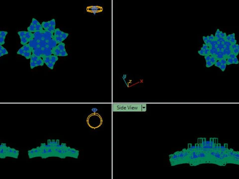 Beautifull eairring for daimonds 3D Model