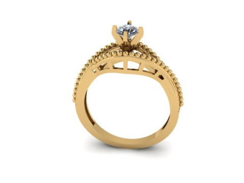 1 stone solitair ring Modelo 3D