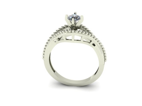 1 stone solitair ring Modelo 3D