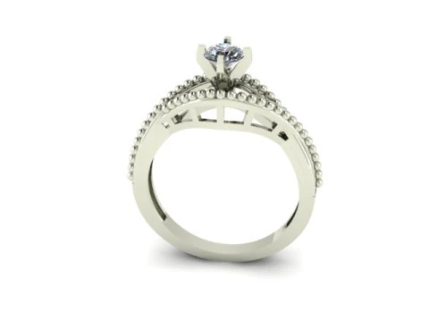 1 stone solitair ring 3D Model