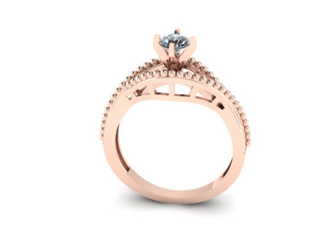 1 stone solitair ring Modelo 3D