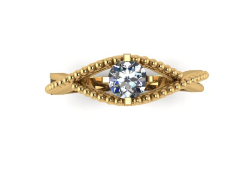1 stone solitair ring 3D Model