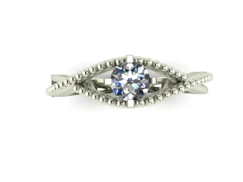 1 stone solitair ring 3D Model