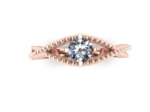 1 stone solitair ring Modelo 3D