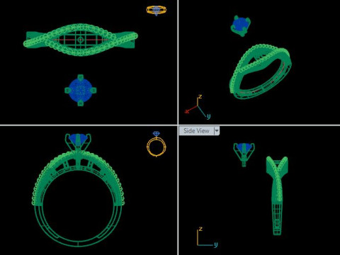1 stone solitair ring Modelo 3D