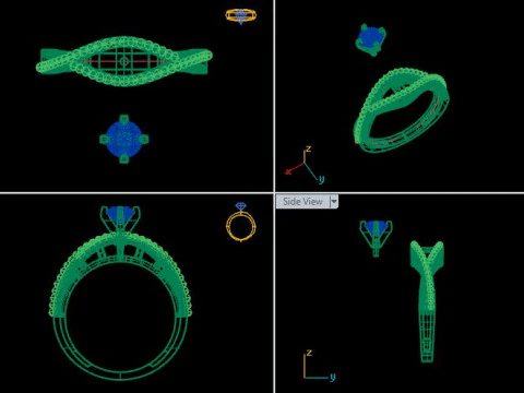 1 stone solitair ring 3D Model
