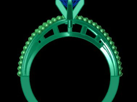 1 stone solitair ring 3D Model
