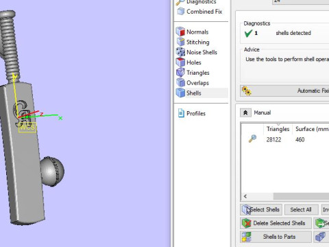 Cricket batball pandent Modello 3D