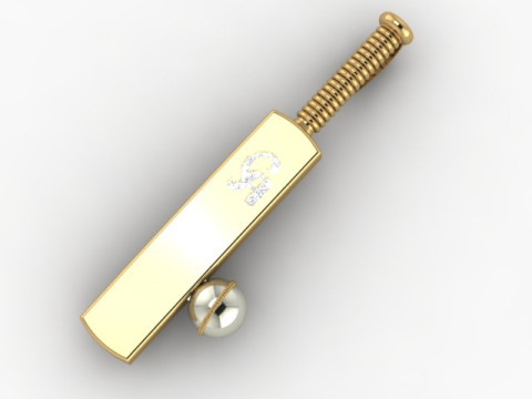 Cricket batball pandent Modello 3D