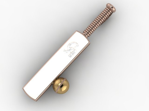 Cricket batball pandent Modello 3D