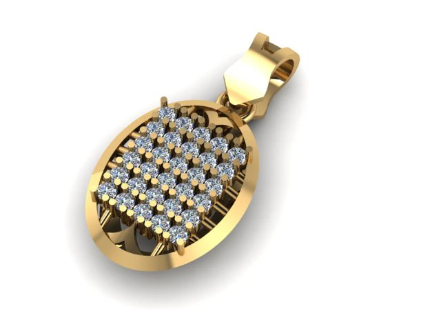 Diamond Pandent 3D Model .c4d .max .obj .3ds .fbx .stl .blend 