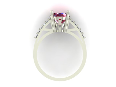 Ruby and Daimonds ring 3D 模型