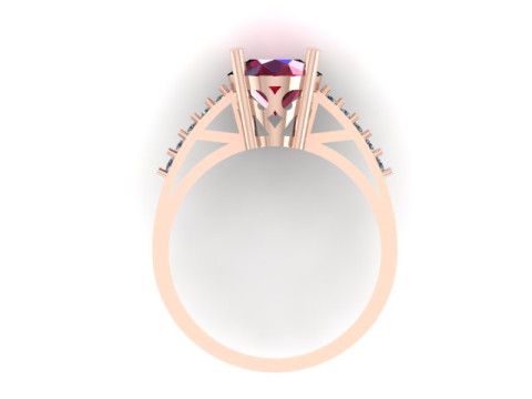 Ruby and Daimonds ring 3D 模型