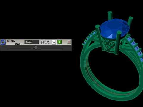 Ruby and Daimonds ring 3D Model