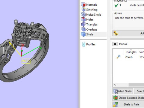 Engagement wedding ring with gem 3D Модель