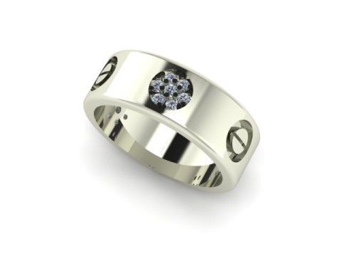 Beautifull band ring for daimonds 3Dモデル