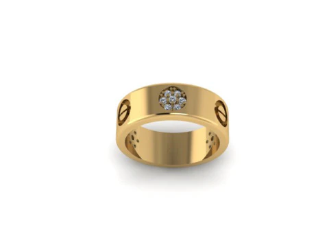 Beautifull band ring for daimonds 3D Model