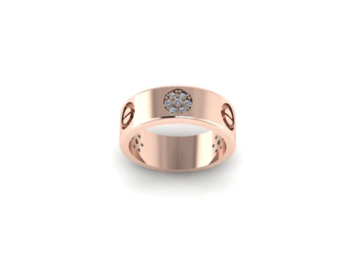 Beautifull band ring for daimonds 3D Model