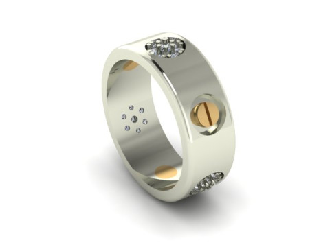 Beautifull band ring for daimonds 3Dモデル
