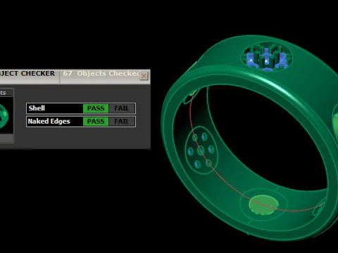 Beautifull band ring for daimonds 3D Model