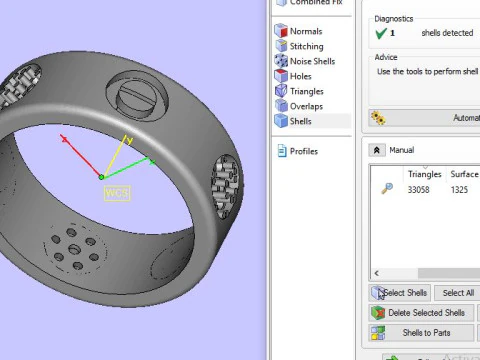 Beautifull band ring for daimonds 3D Model