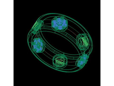 Beautifull band ring for daimonds 3D Model