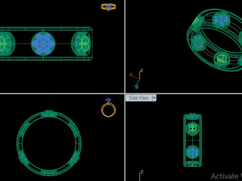 Beautifull band ring for daimonds 3Dモデル