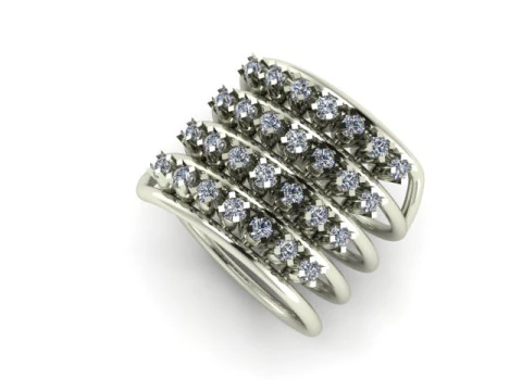 Spiral ring for daimond 3D Model