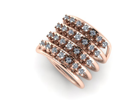Spiral ring for daimond Modello 3D
