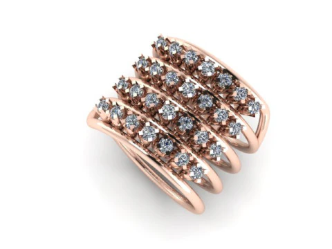 Spiral ring for daimond 3D Model