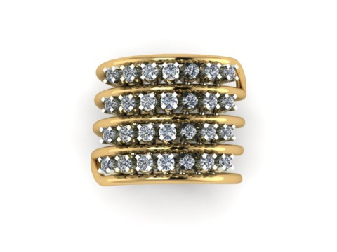 Spiral ring for daimond Modello 3D