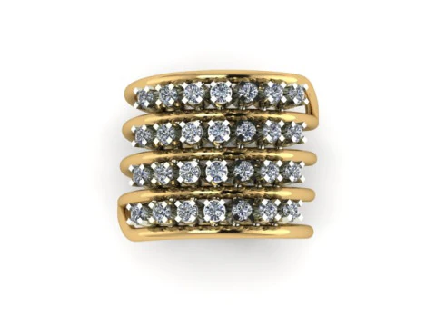 Spiral ring for daimond 3D Model