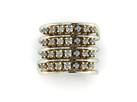 Spiral ring for daimond Modello 3D