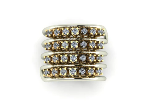 Spiral ring for daimond 3D Model